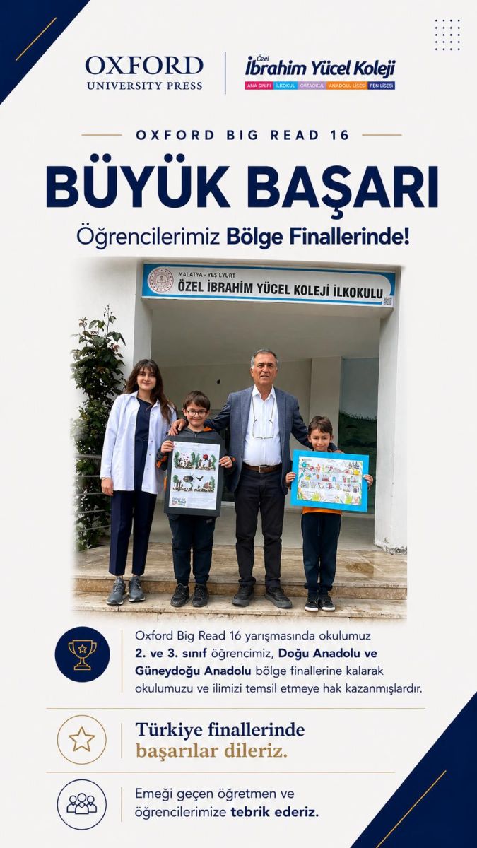 OXFORD 16th BIG READ  YARIŞMASINDA ÖĞRENCİLERİMİZ TÜRKİYE FİNALLERİNDE